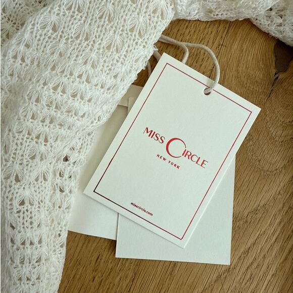 Miss Circle Midi Flare Mermaid Dress Pamina Crochet Long Sleeve Size XS in Cream - Picture 3 of 6